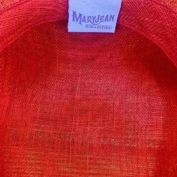 Vintage RED STRAW HAT - By Maryjean Collection